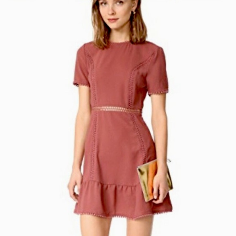 NWT ♥️: moon river ruffle open back Dress
